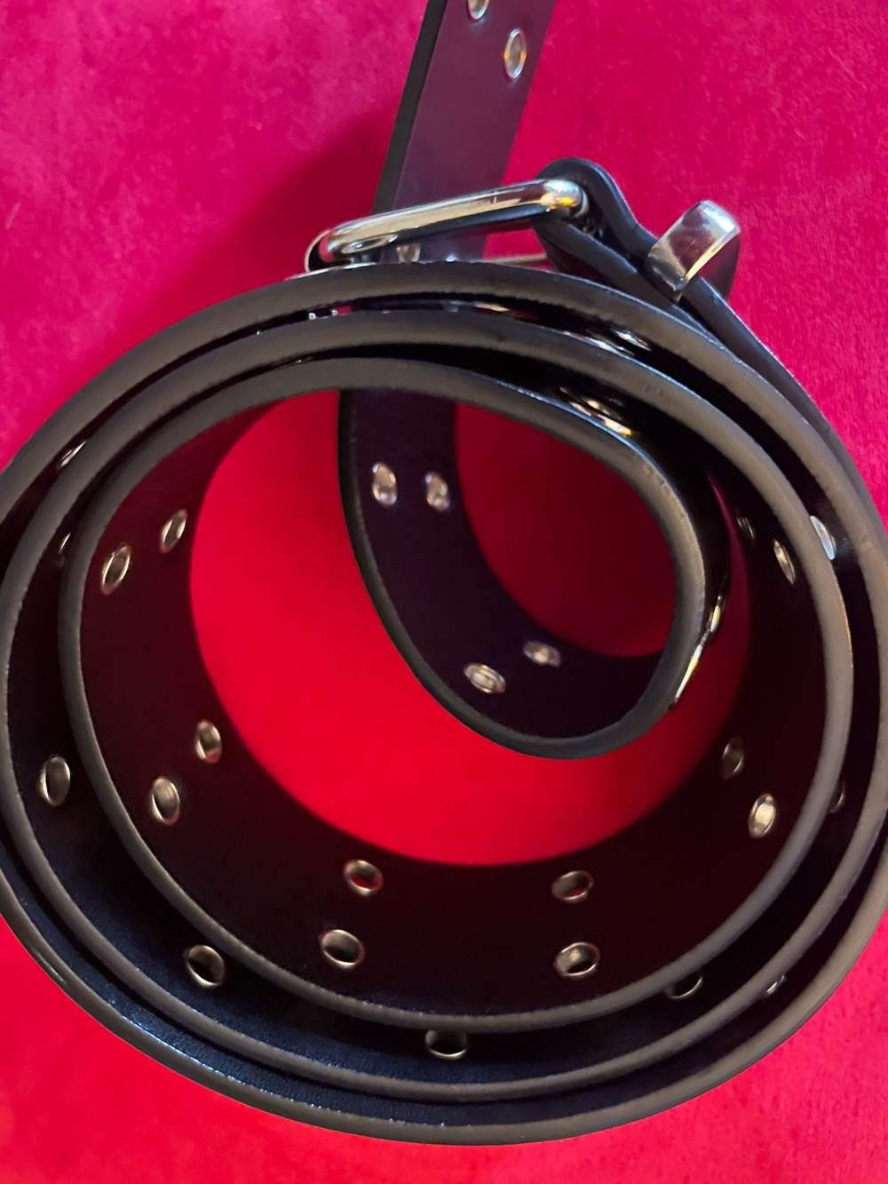 Black Double Grommet Belt